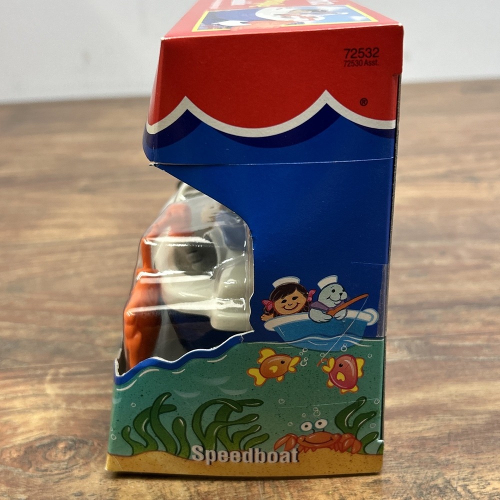 VTG 1996 Fisher Price Little People Petmobile Speedboat Fish Rare New #72532 - Picture 10 of 13